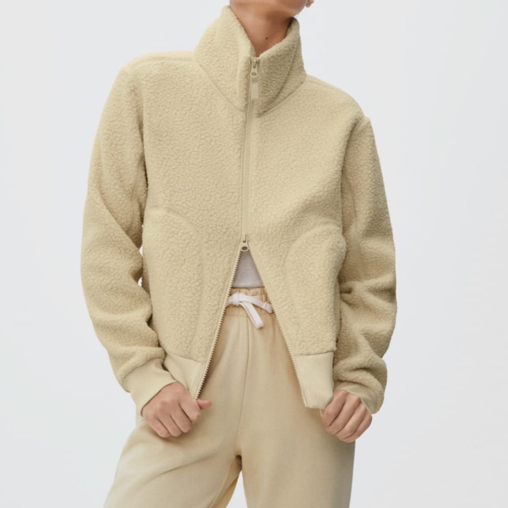 Everlane Teddy Bomber - Cream, Small